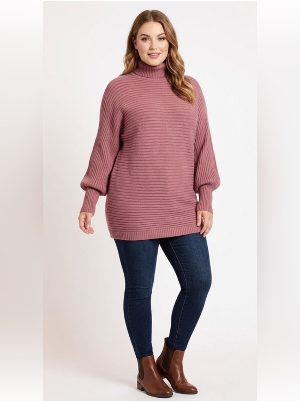 NEW Ribbed Blush Turtleneck - Picture 10 of 10